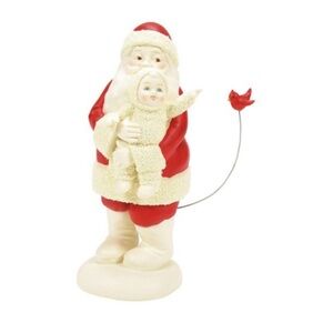 Department 56 Santa and Child with Red Bird Figurine